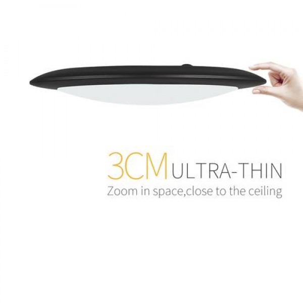 24W 220V Dimmable LED High Bay Ultra-Thin Flying Saucer Ceiling Light UK 