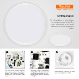 48W Dimmable LED All-Plastic Ceiling Lamp Living Room Bathroom Kitchen Lamp UK