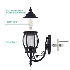 Outdoor Wall Light Lamp Lantern Sconce Exterior LED Porch Lighting Fixture
