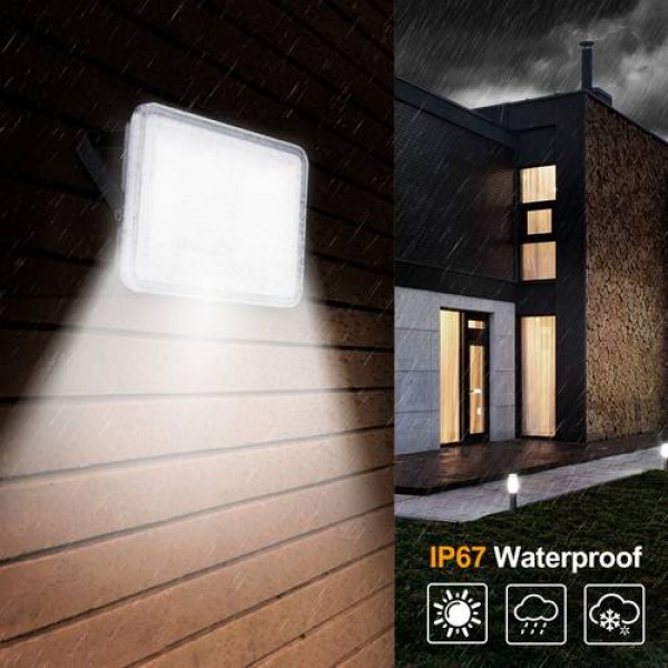 100W LED Flood Spotlight RGB SMD Floodlight Outdoor IP67 Ultra Thin Cool White 