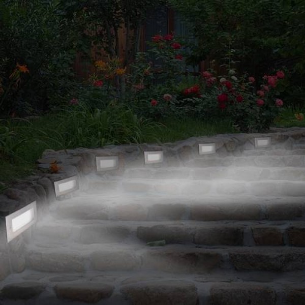 2Pcs IP65 LED Corner Light Cool White For Stairs Villas Gardens Corner 