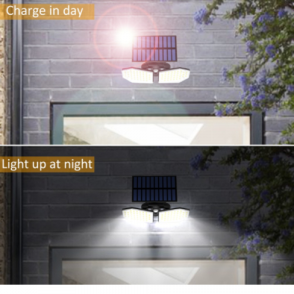 78LED Solar Wall Light PIR Motion Sensor Outdoor Garden Security Flood light 