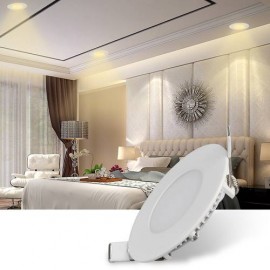 3W Ultra Slim Round LED Ceiling Light Panel Flush Mount Fixture Nature White