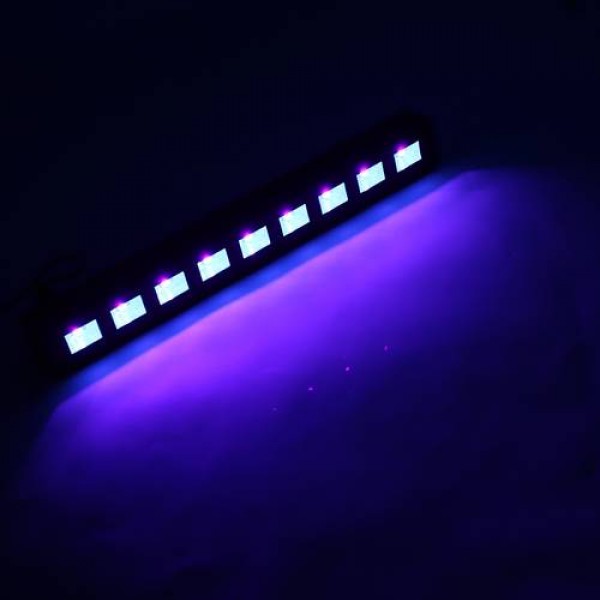 AC90V-240V 27W 9 LEDs Purple Light Wedding Stage Lamp Black 