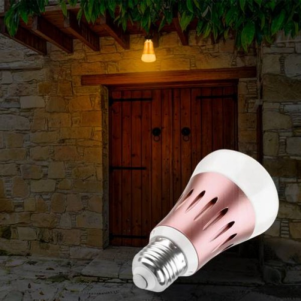 2pcs 7W E27 Golden Energy Saving LED Bulbs Light Lamp Home Emergency Warm White 